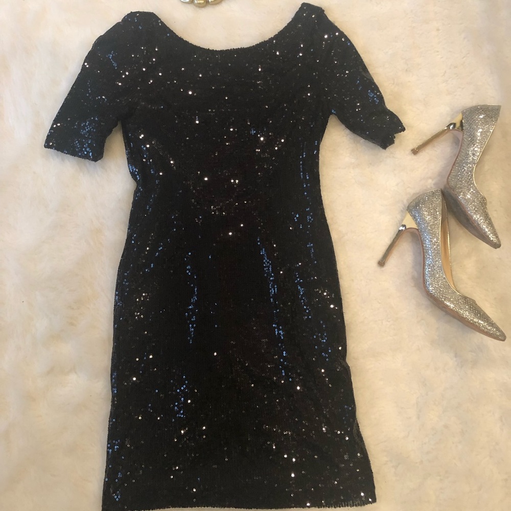 Black sequin Mini dress